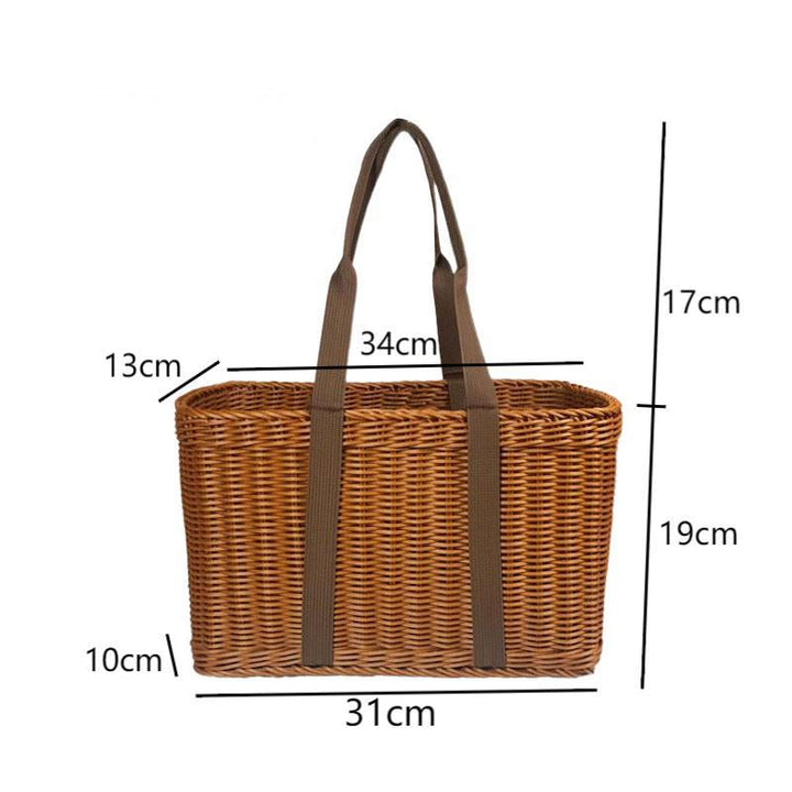 Handcrafted Woven Shopper Basket Kalsten