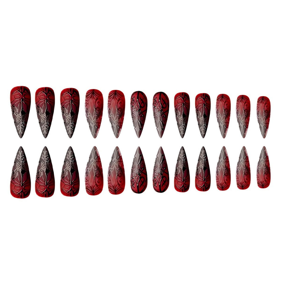 Gothic Stiletto Press-On Nail Art Set Kalsten