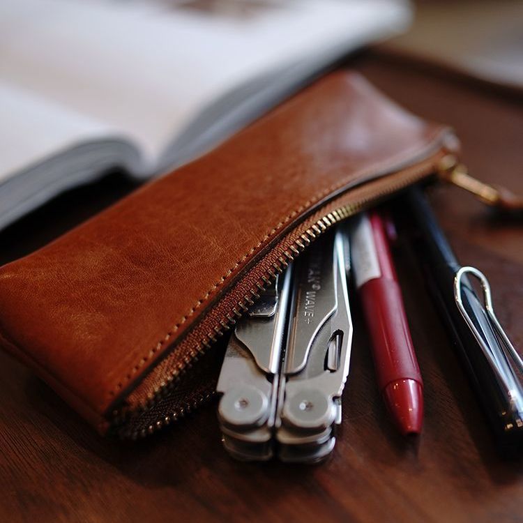 Premium Leather Pencil Pouch Kalsten