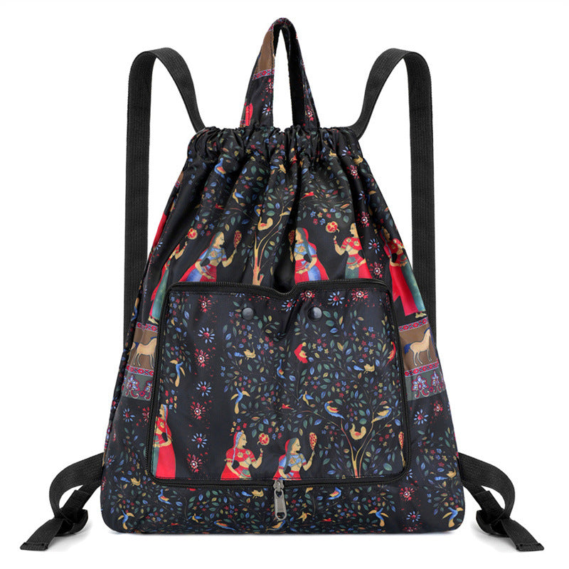 Lightweight Floral Drawstring Backpack Kalsten