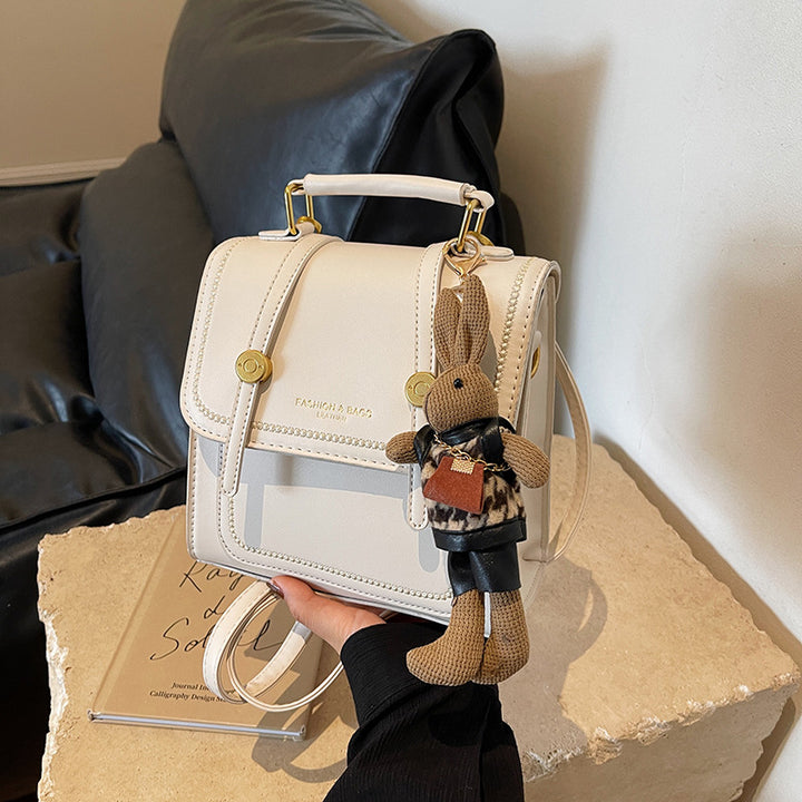 Vintage-Inspired Structured Satchel Bag Kalsten