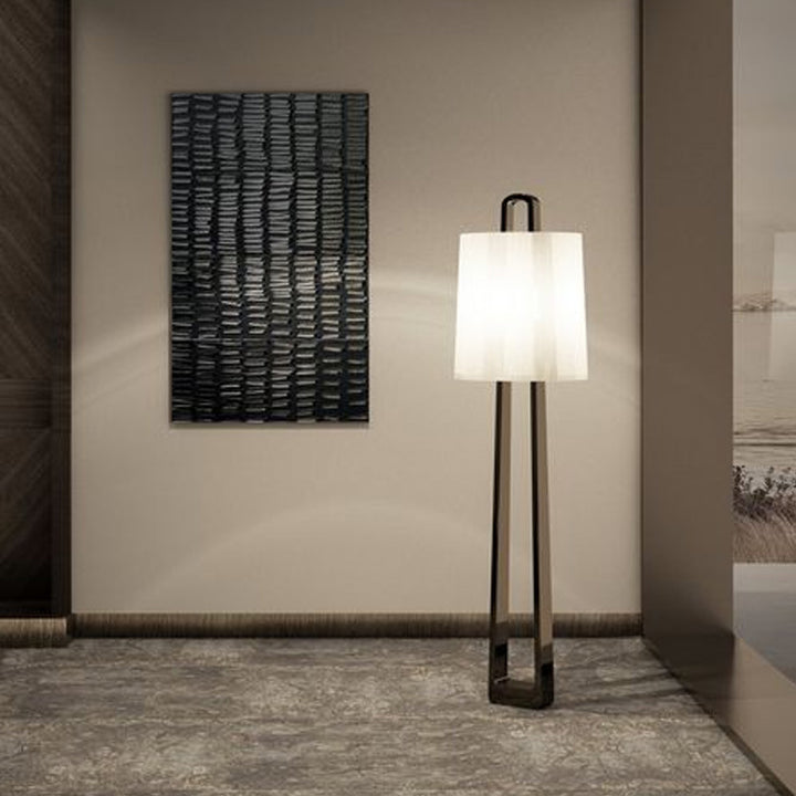 Modern Adjustable Floor Lamp with Unique Geometric Base