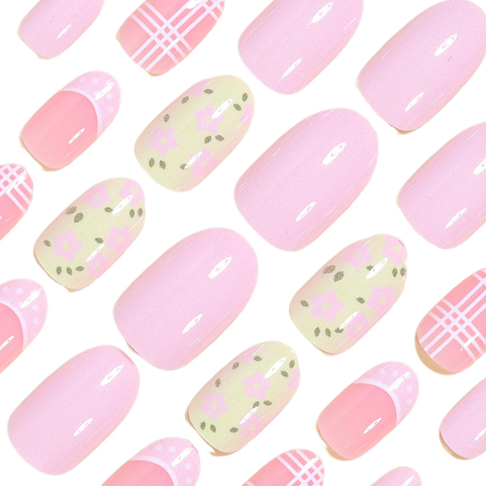 Floral Patterned Press-On Nail Art Tips Kalsten