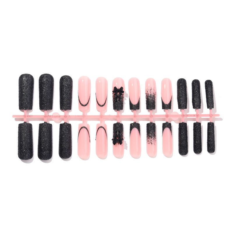Acrylic nail set with stylish glitter and ombre elements Kalsten
