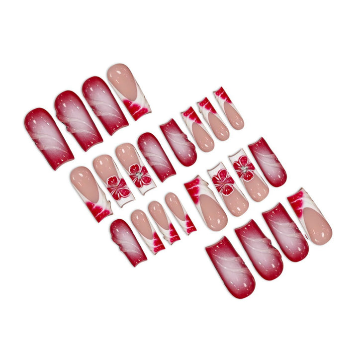 Artistic Floral Press-On Nails Kalsten