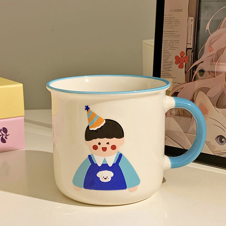 Ceramic mug with playful illustration design Kalsten