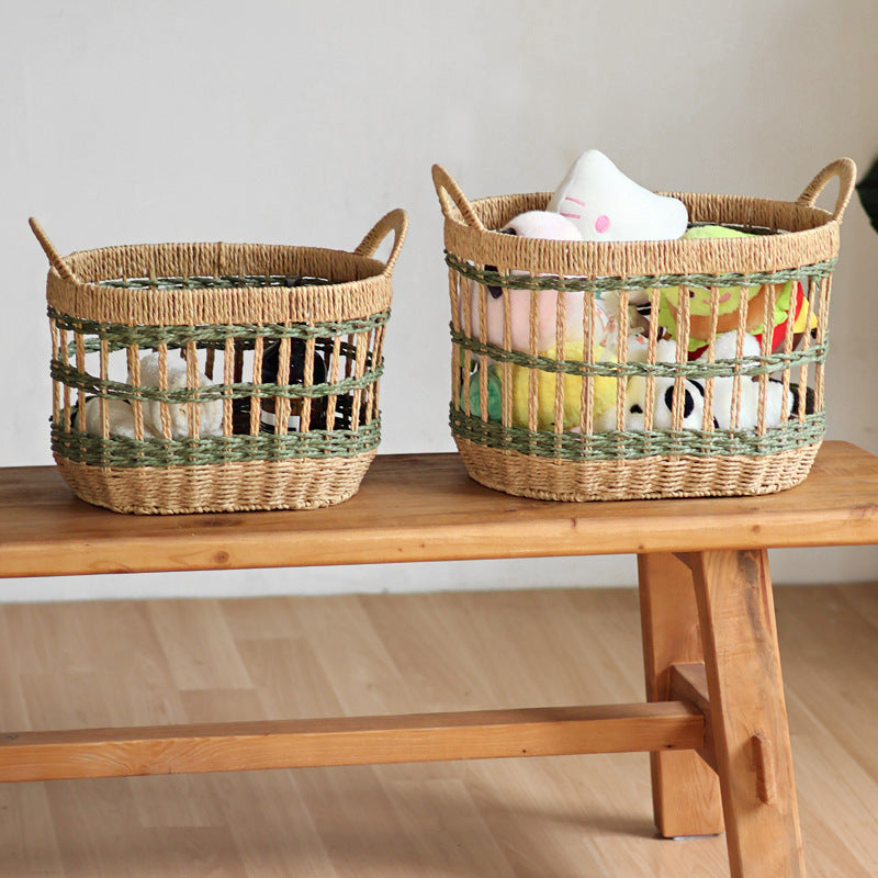 Handcrafted storage basket with natural material Kalsten