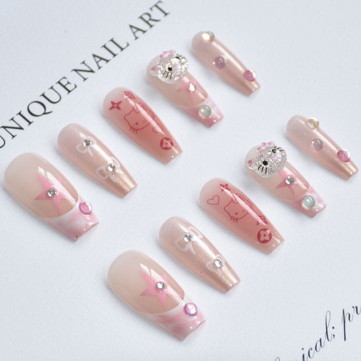 Whimsical Cartoon-Themed Press-On Nail Art Kalsten