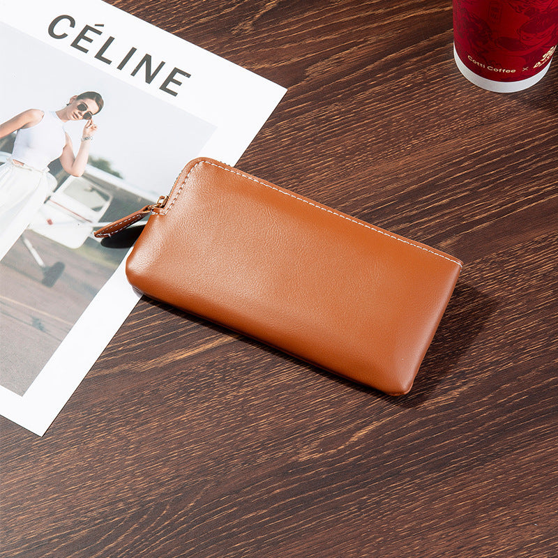 Premium Leather Zippered Travel Wallet Kalsten