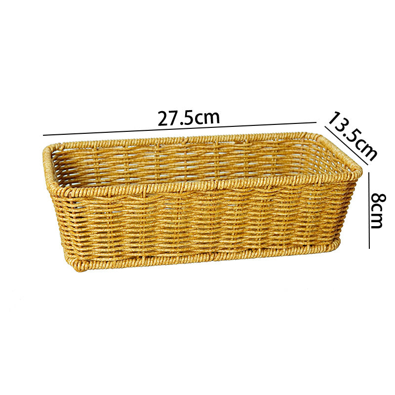 Versatile Woven Rectangular Storage Basket Kalsten