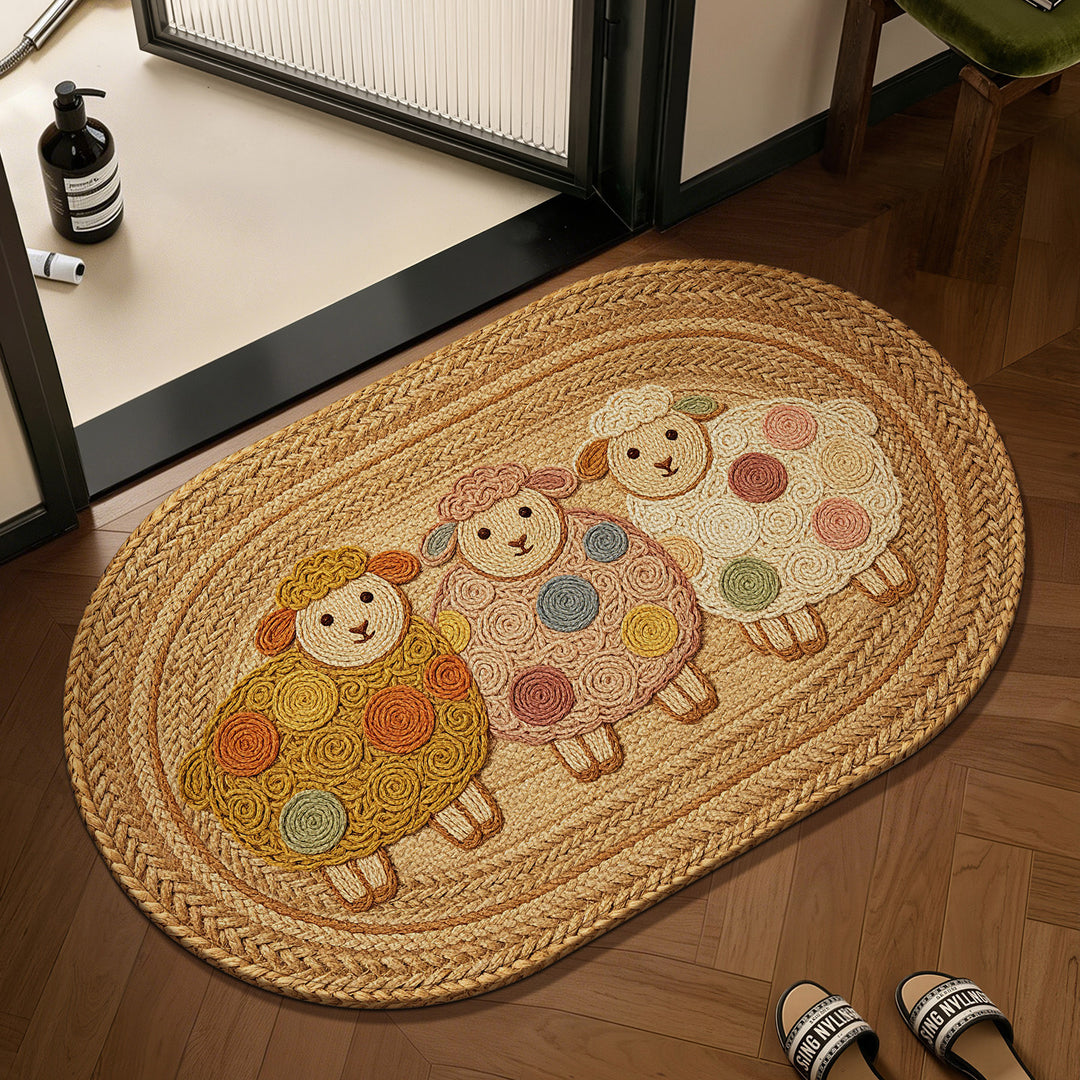 Decorative Pumpkin-Themed Area Mat