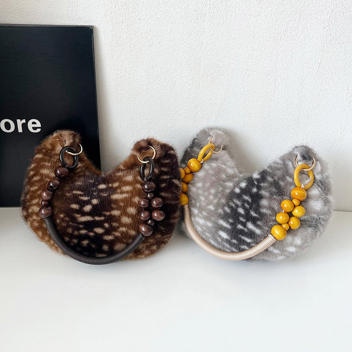 Plush Textured Handheld Handbag