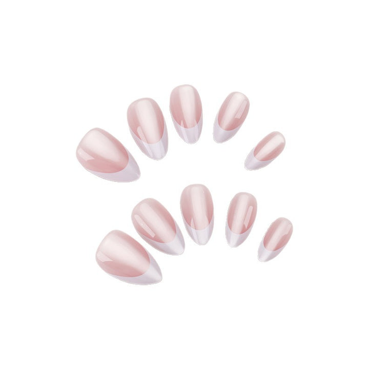 Elegant French Tip Press-On Nail Art Kalsten