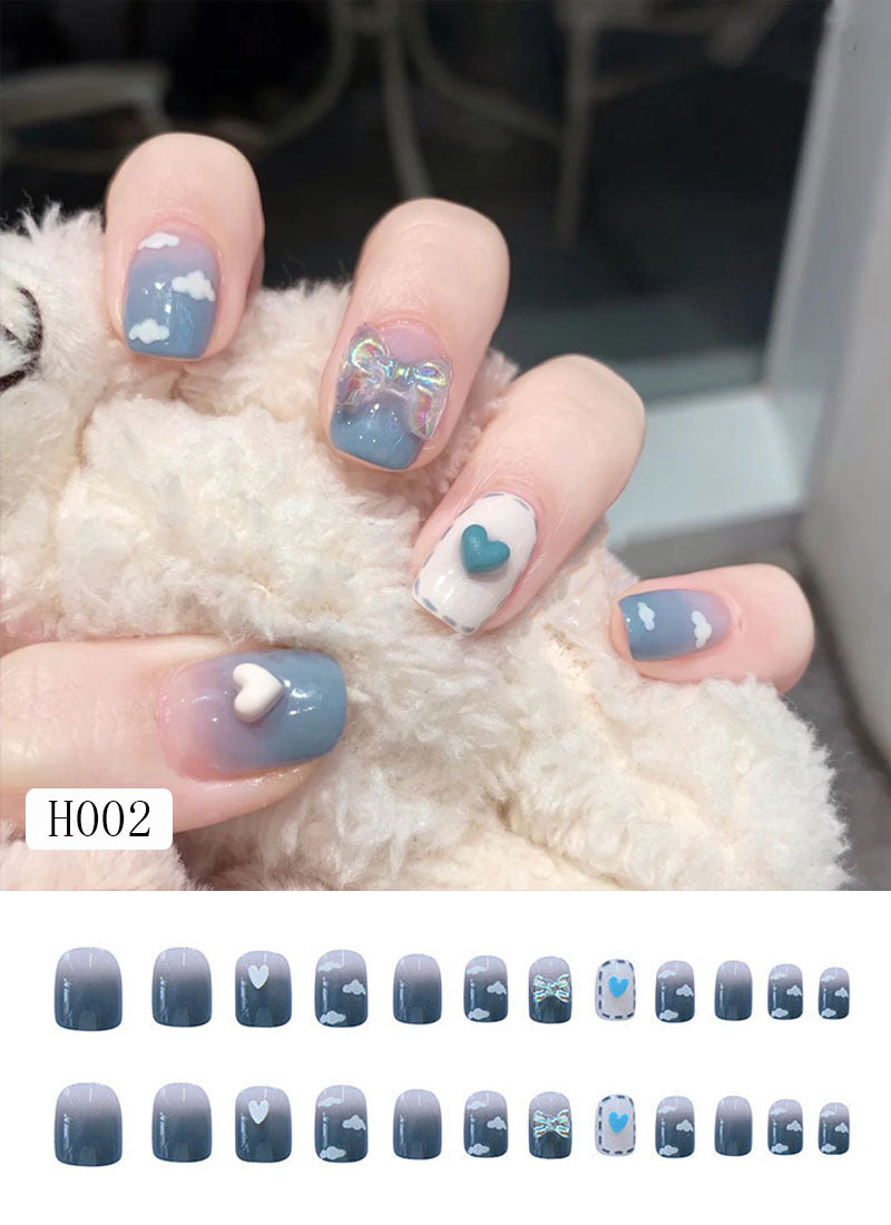 Artificial nail tips with bow design Kalsten