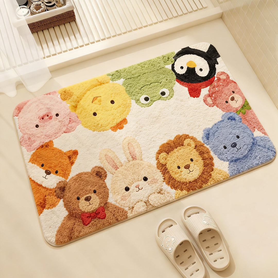 Animal-Themed Plush Bath Mat