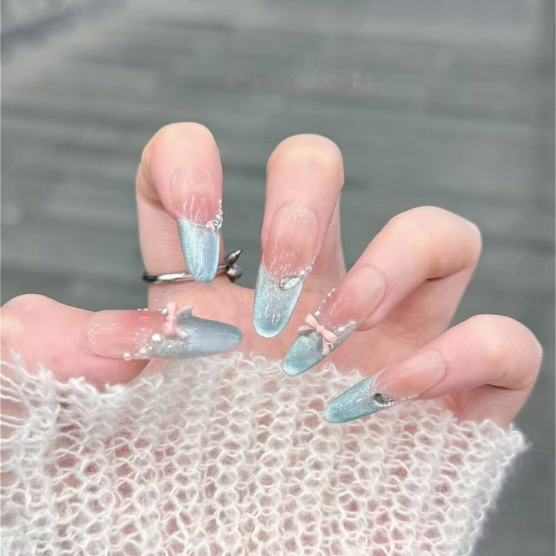 Artistic Nail Design with Decorative Elements Kalsten