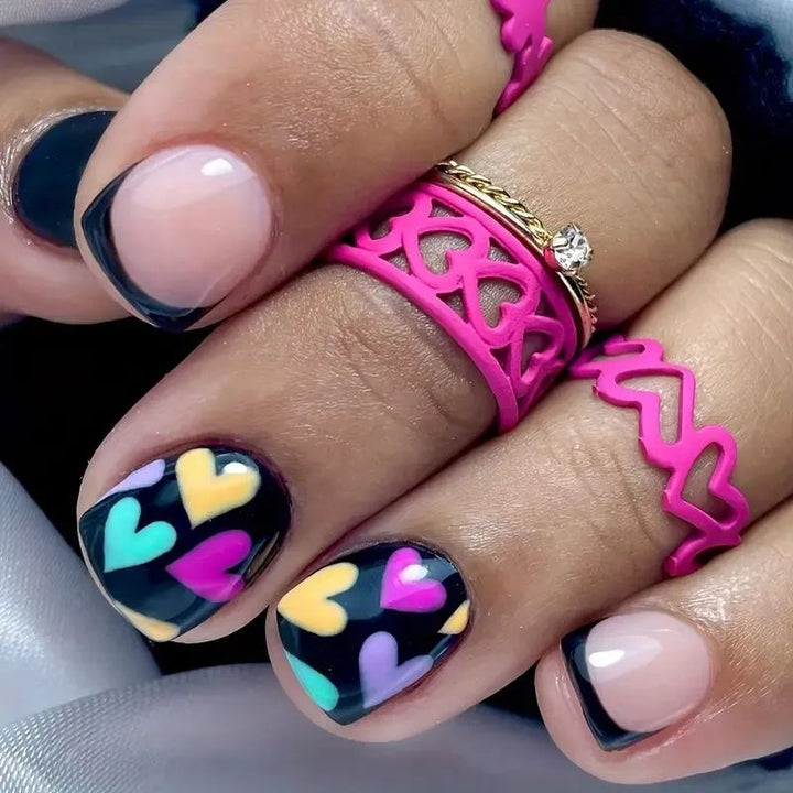 Artistic Heart Design Nail Art Kalsten