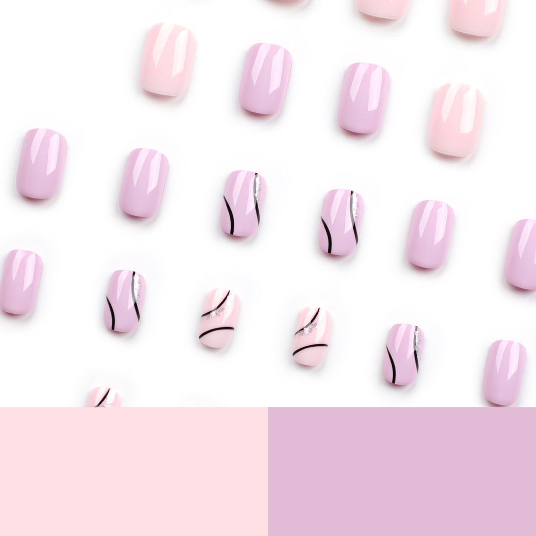 Artistic Nail Design with Glitter Accents Kalsten