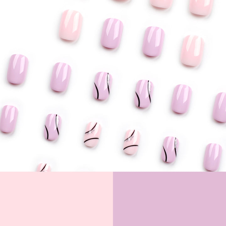 Artistic Nail Design with Glitter Accents Kalsten