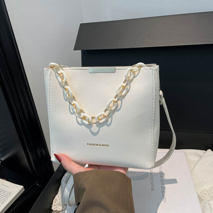 Chain-Accent Crossbody Handbag