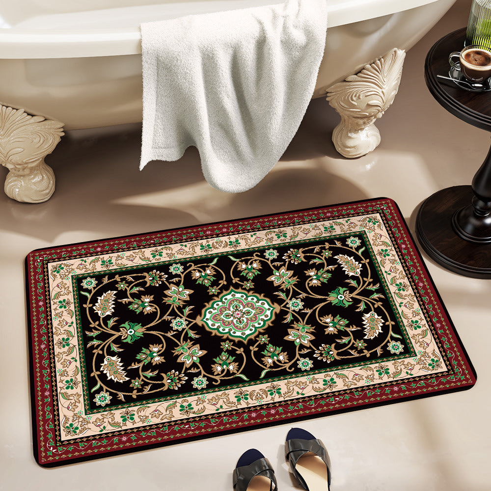 Elegant Vintage Floral Bath Mat Kalsten 1788245864