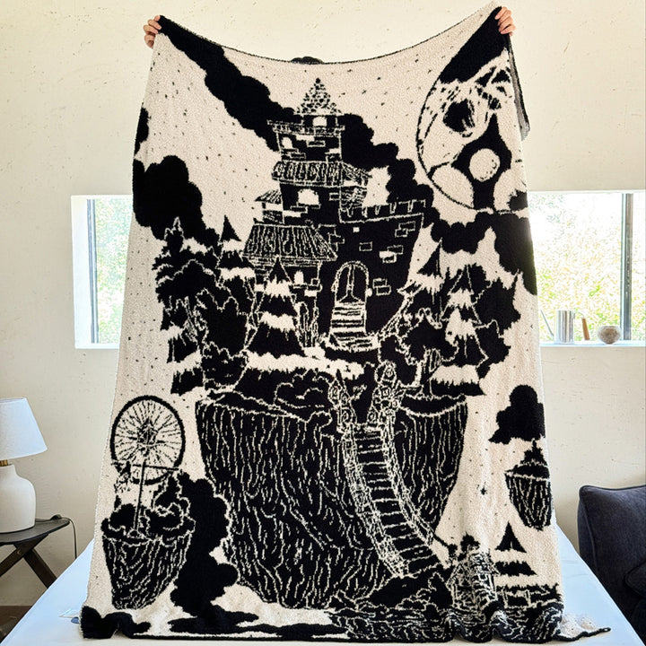 Artistic Castle Print Blanket