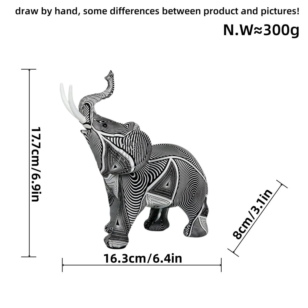Creative elephant figurine with colorful design Kalsten