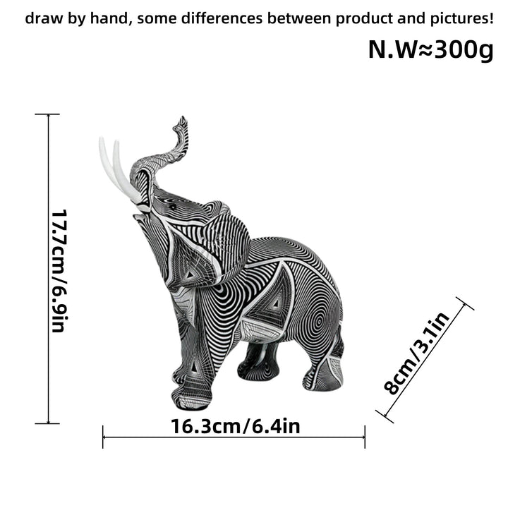 Creative elephant figurine with colorful design Kalsten