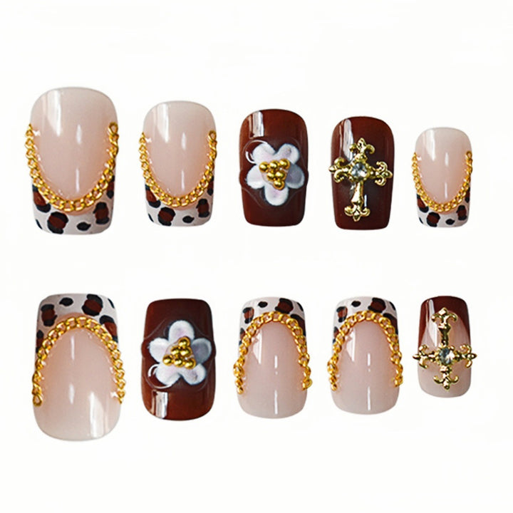 Floral Embellished Nail Art Extensions Kalsten