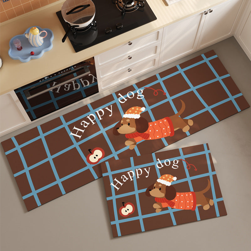 Cute Pet-Themed Kitchen Mat Set