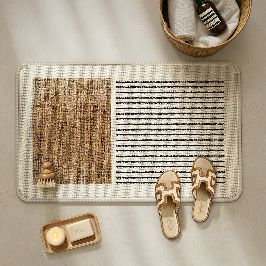 Modern Textured Bathroom Mat