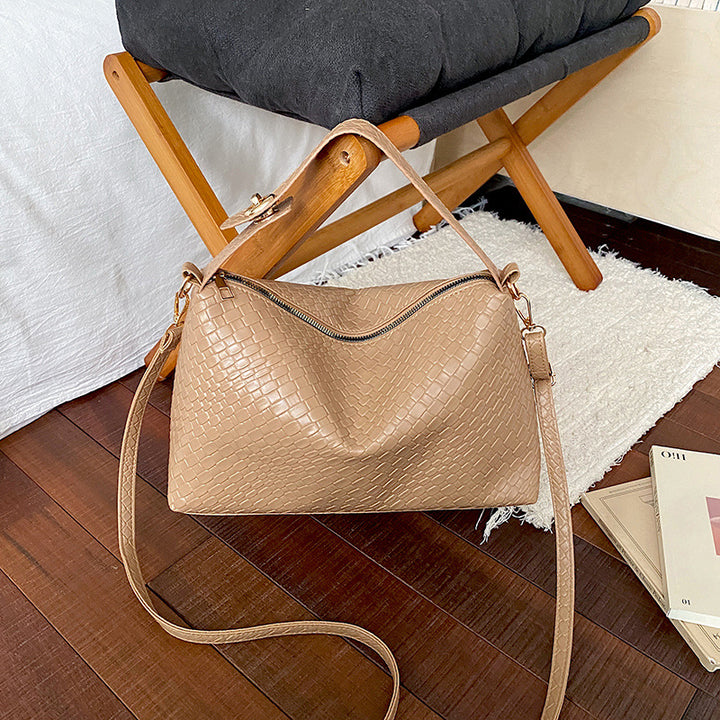 Woven Leather Crossbody Bag