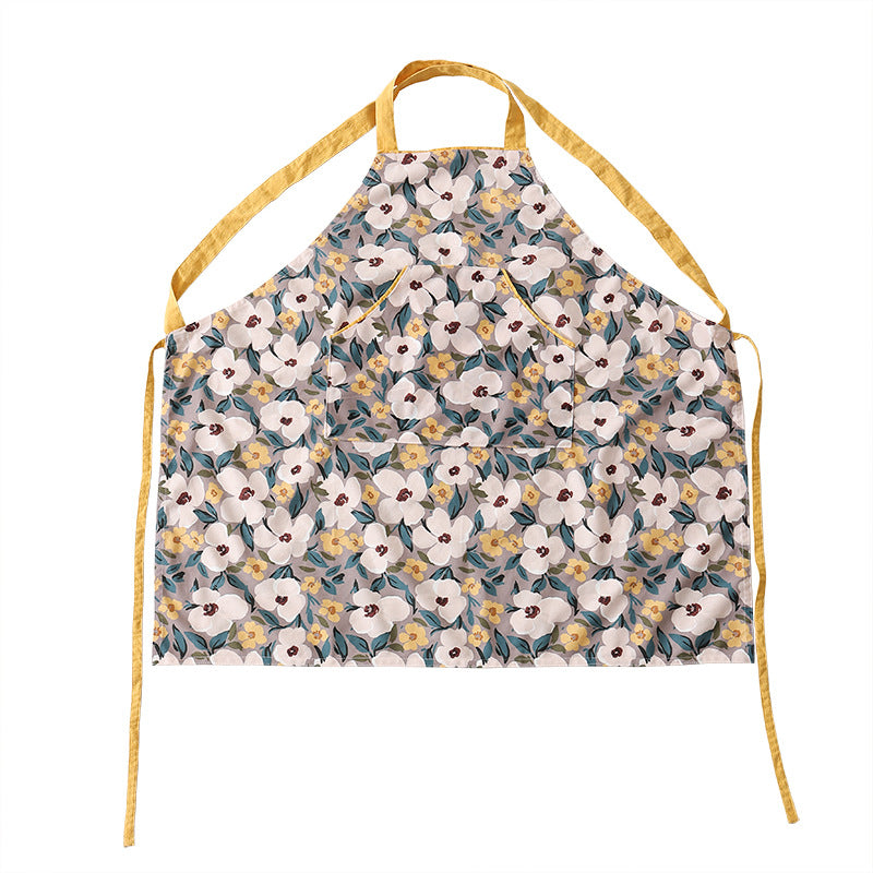 Cotton utility cooking apron with adjustable straps and patch pocket Kalsten