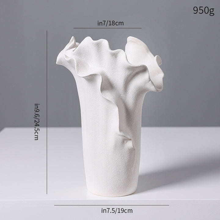 Decorative Sculptural Black Ceramic Vase Kalsten