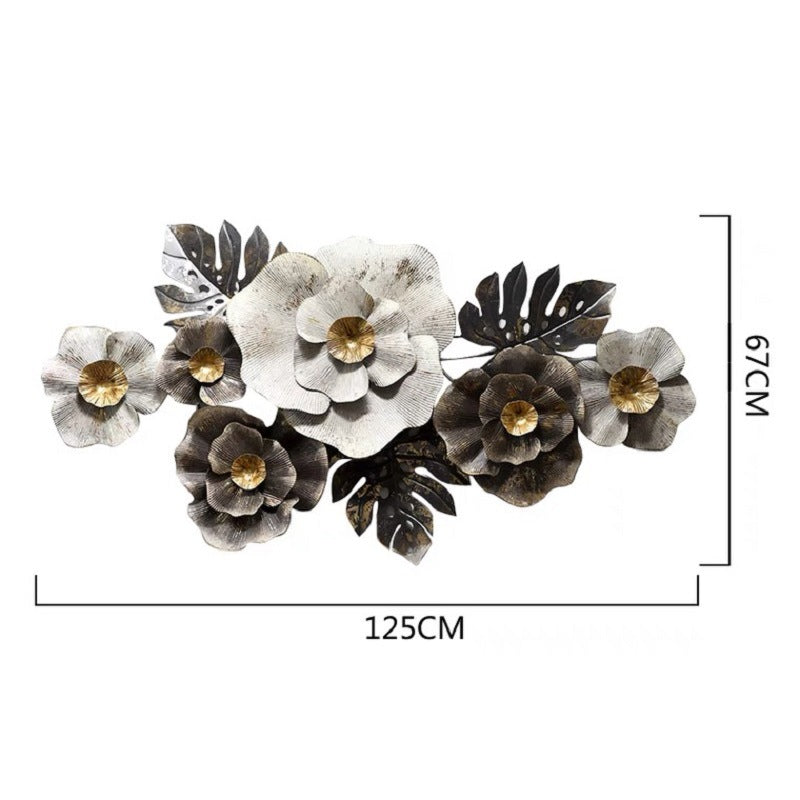 Floral Metal Wall Sculpture Kalsten