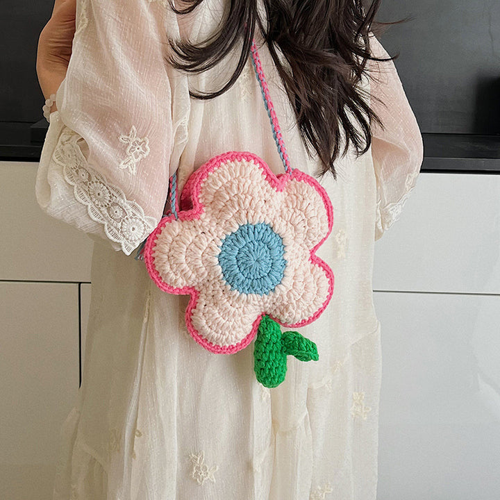 Floral-Themed Crochet Mini Bag