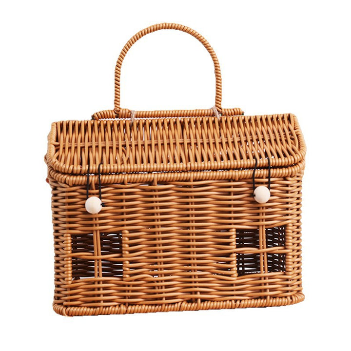 Charming Woven Storage Basket with Lid Kalsten