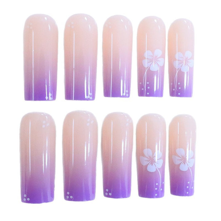 Decorative Floral Acrylic Nail Design Kalsten