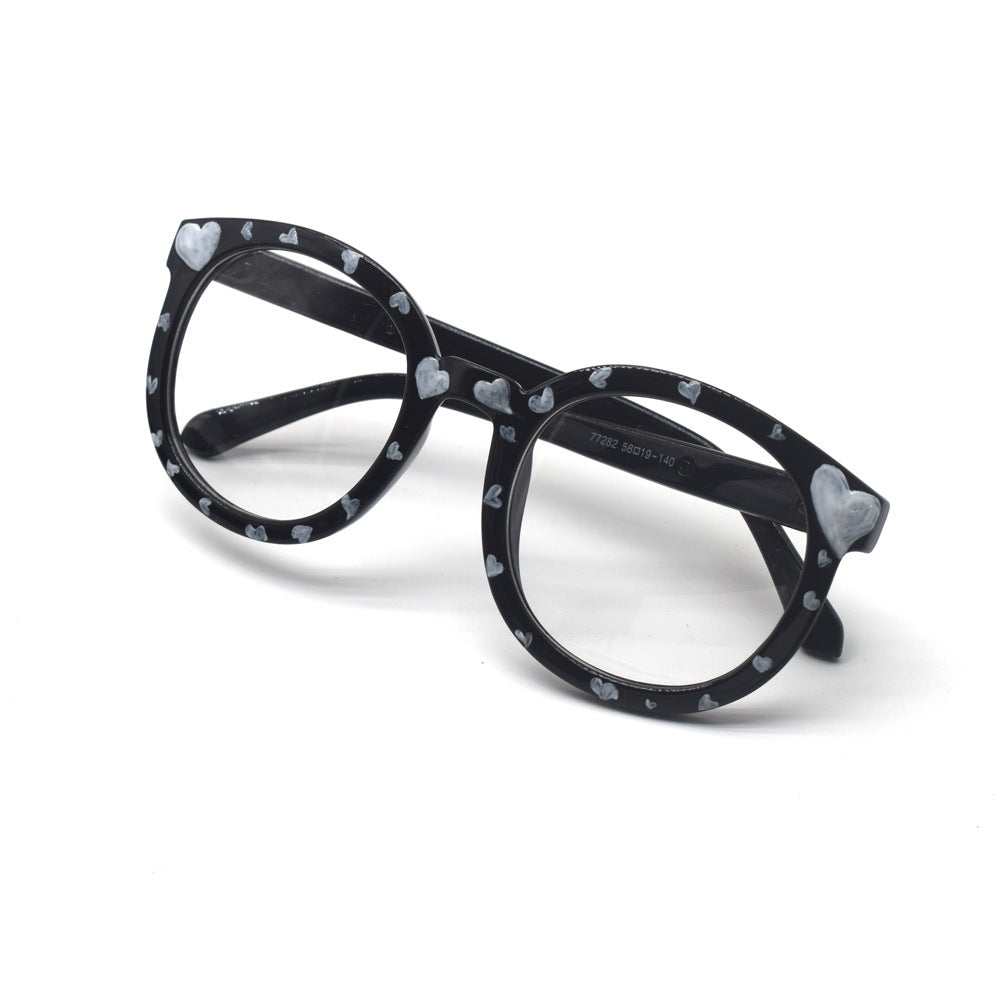 Trendy Heart-Printed Cat-Eye Glasses Kalsten