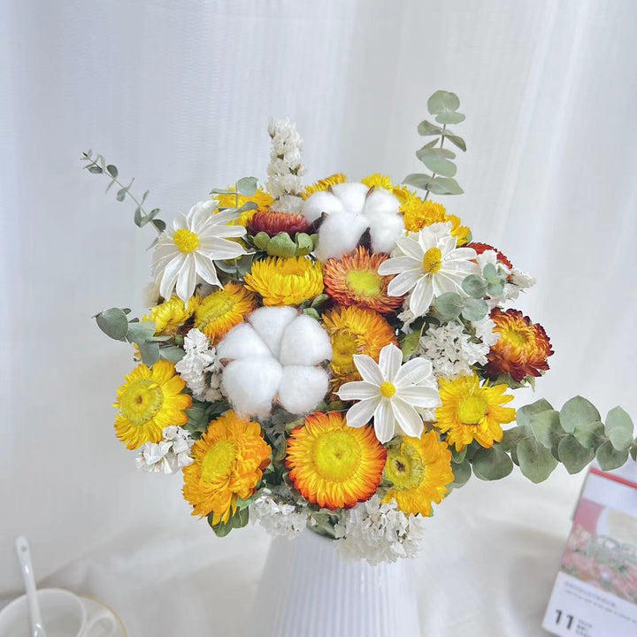 Dried Floral Cotton Arrangement