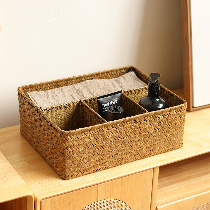 Multi-Compartment Woven Organizer Basket Kalsten