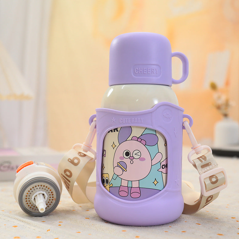Women's funny insulated bottle with integrated carrying strap Kalsten