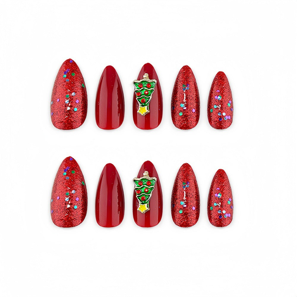 Artificial nails with festive Christmas design Kalsten