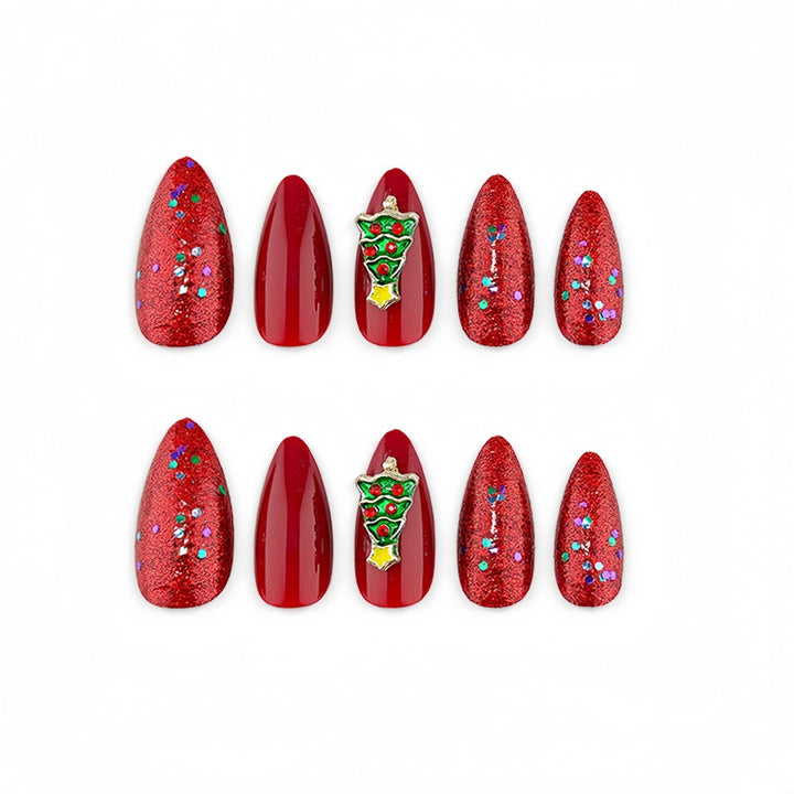 Artificial nails with festive Christmas design Kalsten