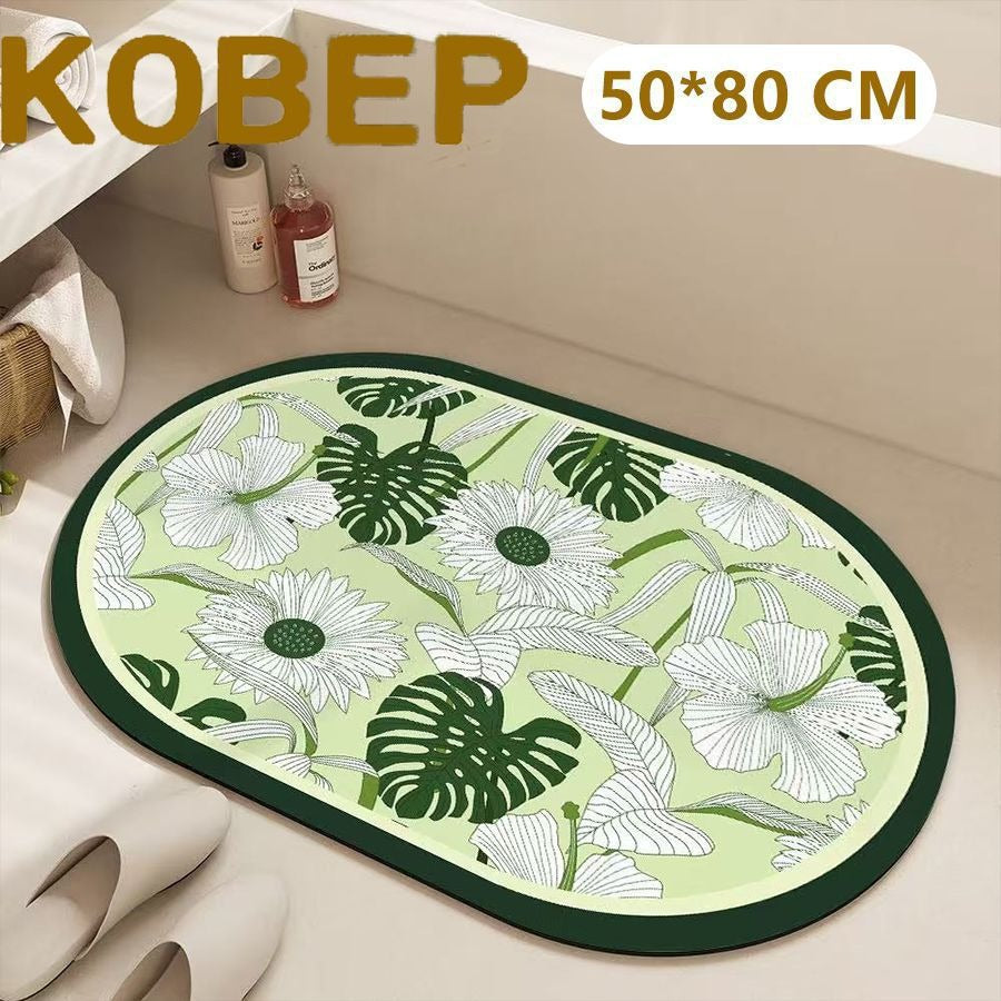 Decorative Floral Pattern Area Mat