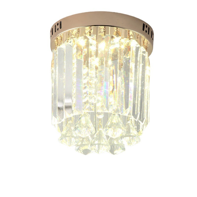 Crystal Cylinder Ceiling Light