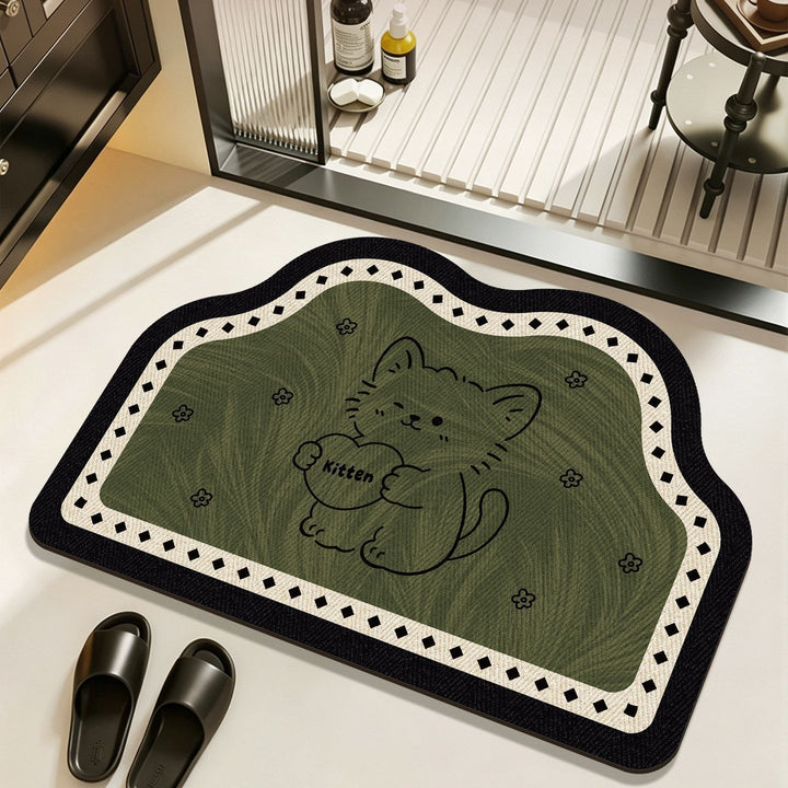 Playful Animal-Themed Bathroom Mat Kalsten
