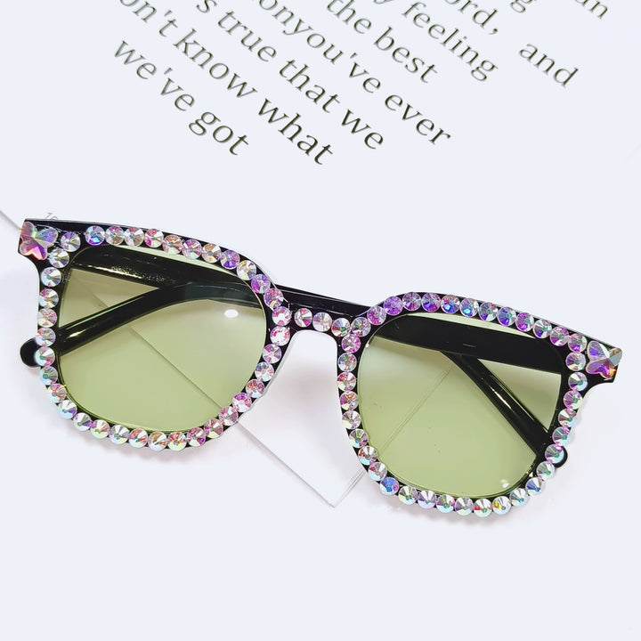 Fashionable Rhinestone-Embellished Sunglasses Kalsten