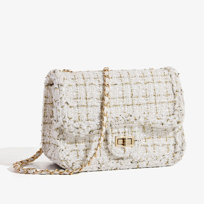 Elegant Tweed Crossbody Bag Kalsten