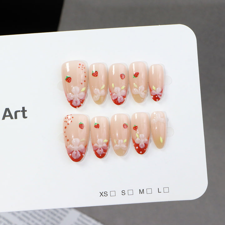 Decorative Floral Press-On Nail Designs Kalsten
